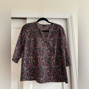 Colorful printed blouse AQUA